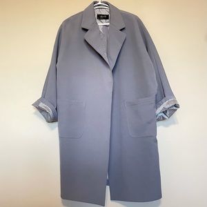 Blue trench coat